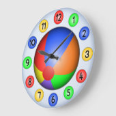Kids Room Fun Beach Ball große runde Wall-Uhren Große Wanduhr (Winkel)