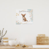 Kids Room Scripting, Gott Lieben Sie Chihuahua Hun Poster (Küche)