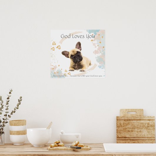 Kids Room Scripting, Gott Lieben Sie Französisch B Poster (Küche)