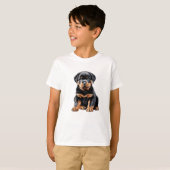 Kid's Rottweiler Puppy T - Shirt (Vorne ganz)
