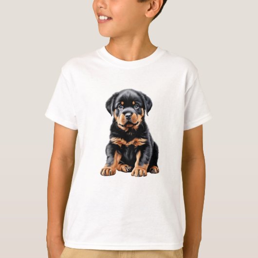 Kid's Rottweiler Puppy T - Shirt (Vorderseite)