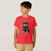 Kid's Rottweiler Puppy T - Shirt (Vorne ganz)