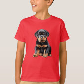 Kid's Rottweiler Puppy T - Shirt (Vorderseite)