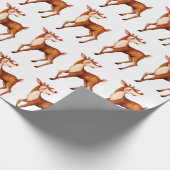 Kids Rudolph das rote Rentierwackelpapier Geschenkpapier (Ecke)