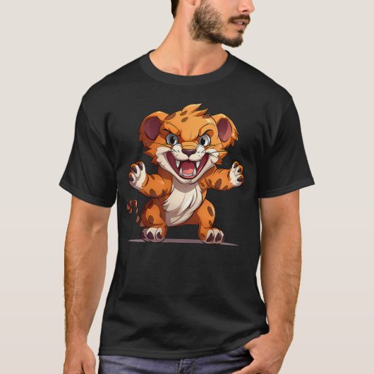 Kids Sabertooth Tiger T-Shirt (Vorderseite)