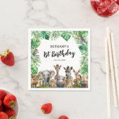 Kids Safari Animals Party Serviette (Beispiel)