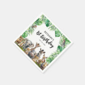 Kids Safari Animals Party Serviette (Ecke)