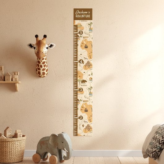 Kid's Safari Map Growth Chart ID1269 Poster
