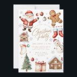 Kids Santa Claus Niedliches Weihnachtsfest Party Einladung<br><div class="desc">Erleben Sie die Kleinen mit dieser fröhlichen Einladung in lebhaften Aquarellfarben, Pastellfarben und einer charmanten Typografie. Das Design umfasst den Weihnachtsmann, Schneemänner, Weihnachtsbäume und andere festliche Elemente, was es zu einer perfekten Wahl für das Weihnachtsfest Ihres Party macht. Dieses reizvolle Design können Sie mühelos auf eine Vielzahl von Produkten übertragen....</div>