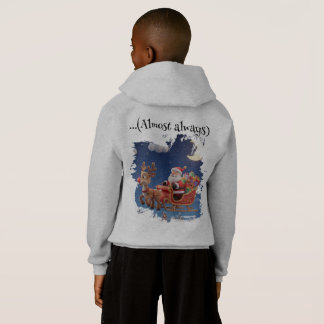 Kids' Santa Rudolph Flying Sleigh Hoodie