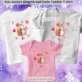 Kids Santa's Gingerbread-Süsse Kleinkind T-shirt