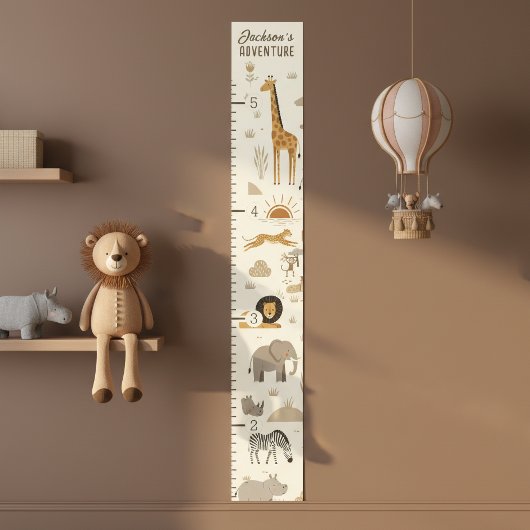 Kid's Savanna Sunrise Safari Growth Chart ID1259 Poster