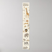 Kid's Savanna Sunrise Safari Growth Chart ID1259 Poster (Vorne)
