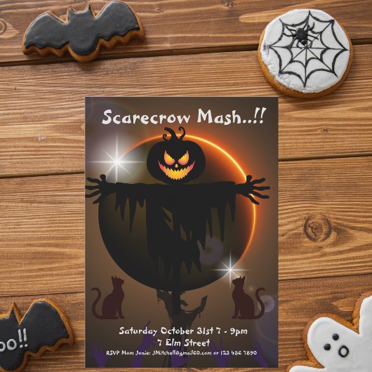 Kids Scarecrow Mash Halloween-Party Einladung