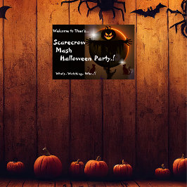 Kids Scarecrow Mash Halloween-Party Poster