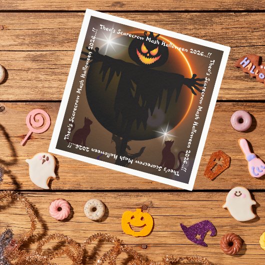 Kids Scarecrow Mash Halloween-Party Serviette