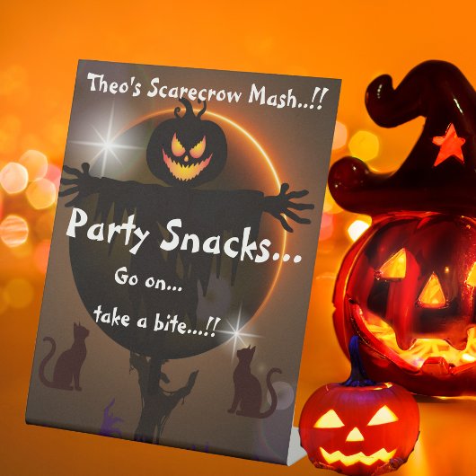 Kids Scarecrow Mash Halloween-Party Snacks Sockelschild