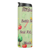 Kids School Water Bottle with Hand-Drawn School Thermosbecher (Nach rechts gedreht)