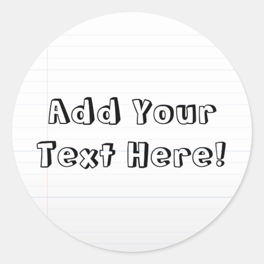 Kids-Schullabel mit Personalisiertem Namen Runder Aufkleber (Vorderseite)