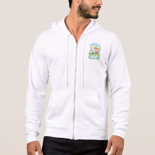 Kids Science Nature Study in Rain Hoodie (Vorderseite)