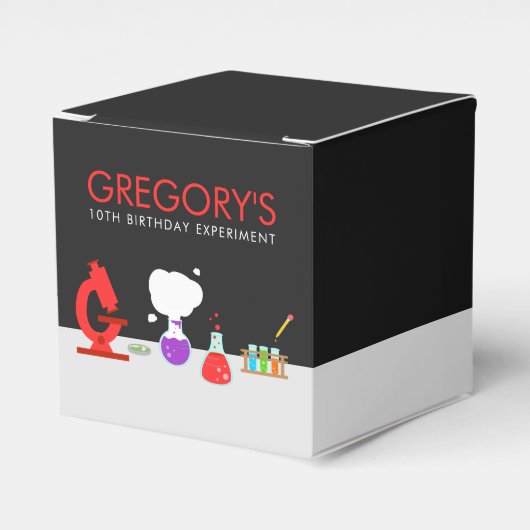 Kids Science Party Geschenkschachtel (Vorderseite)