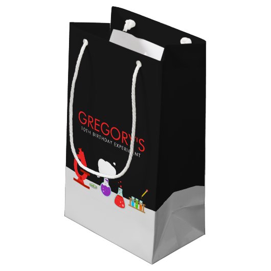 Kids Science Party Kleine Geschenktüte (Rückseite Schrägansicht)