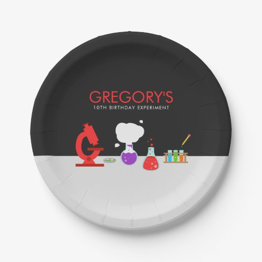 Kids Science Party Pappteller (Vorderseite)