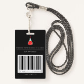 "Kids Science Party Security Pass" Ausweis (Rückseite mit Schlüsselband)