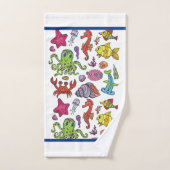 Kids Sea Life Cartoon Badhandtuch Set (Handtuch)