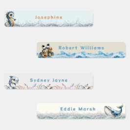 Kids Sea Life Custom Clothing Labels Etiketten