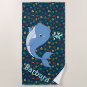 Kids Sea Whale Strandtuch (Vorderseite)