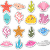 Kids Seashells Aufkleber (Vorderseite)