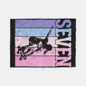 Kids Seven Years Old Skateboarder Skateboarding 7t Fleecedecke (Vorderseite (Horizontal))