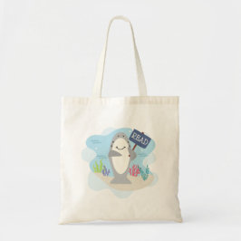 Kids Shark Book Tote Bag Tragetasche