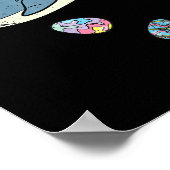 Kids Shark Ei Jagen Osterfest Sonniger Frühling Kl Poster (Ecke)