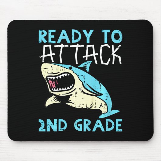 Kids Shark ist bereit, die zweite Stufe anzugreife Mousepad (Vorne)