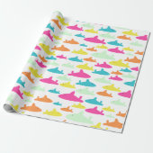 Kids Shark Pattern Geschenkpapier (Ungerollt)
