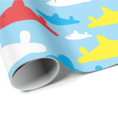 Kids Shark Pattern Geschenkpapier (Rolleneckpunkt)