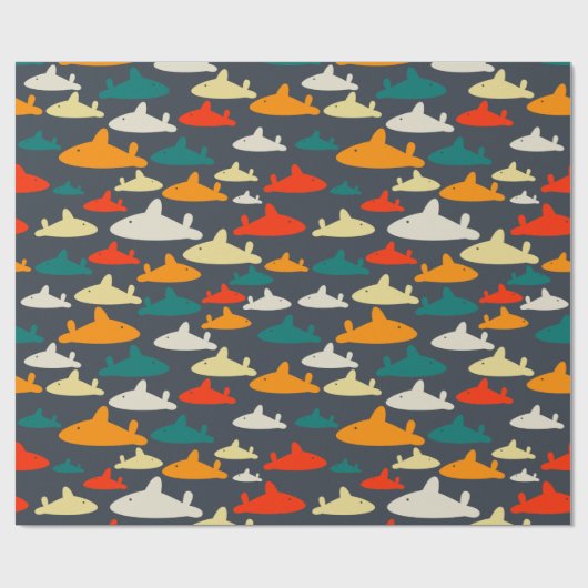 Kids Shark Pattern Geschenkpapier (Flach)