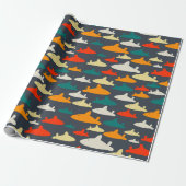 Kids Shark Pattern Geschenkpapier (Ungerollt)