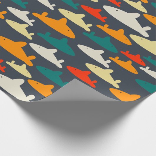 Kids Shark Pattern Geschenkpapier (Ecke)