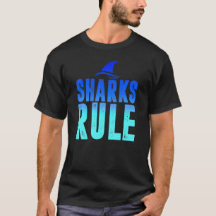Kids Sharks Rule Shark Boys Girls Kinder zwischen T-Shirt