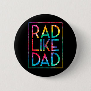 Kids sind cool wie Papa Tie Dye Lustiger Vatertag Button