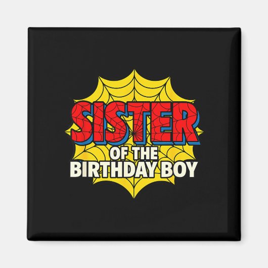 Kids Sister Of The Birthday Boy Sder Theme Party M Magnet (Vorne)