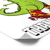 Kids Skaten Erntedank Day Cool Roller Skate T- Poster (Ecke)