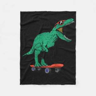 Kids Skater Skateboard fahren T-Rex Dinosaurier Ck Fleecedecke