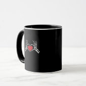 Kids Skeleton Hand Heart Valentinstag Coole Klasse Tasse (Vorderseite Links)