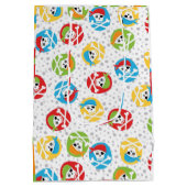 Kids SKULL Party Pirate Medium Geschenktasche Mittlere Geschenktüte (Rückseite)