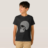 Kids Skull T Shirt - Intricate Abstract Red Skull (Vorne ganz)