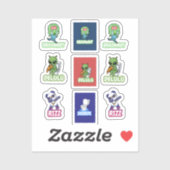 Kids Slang Words 9 Pack  Aufkleber (Blatt)